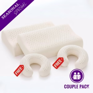 Contour Two Pillow Set (FREE Two Neck Pillow Included – Seasonal Special)