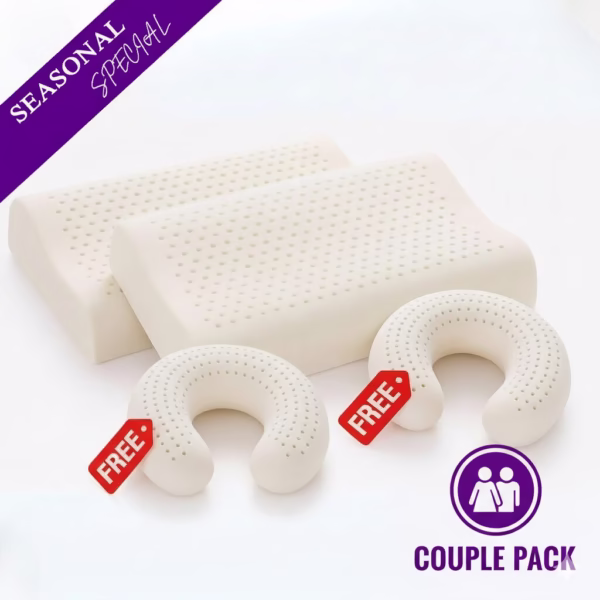 Contour Two Pillow Set (FREE Two Neck Pillow Included – Seasonal Special)